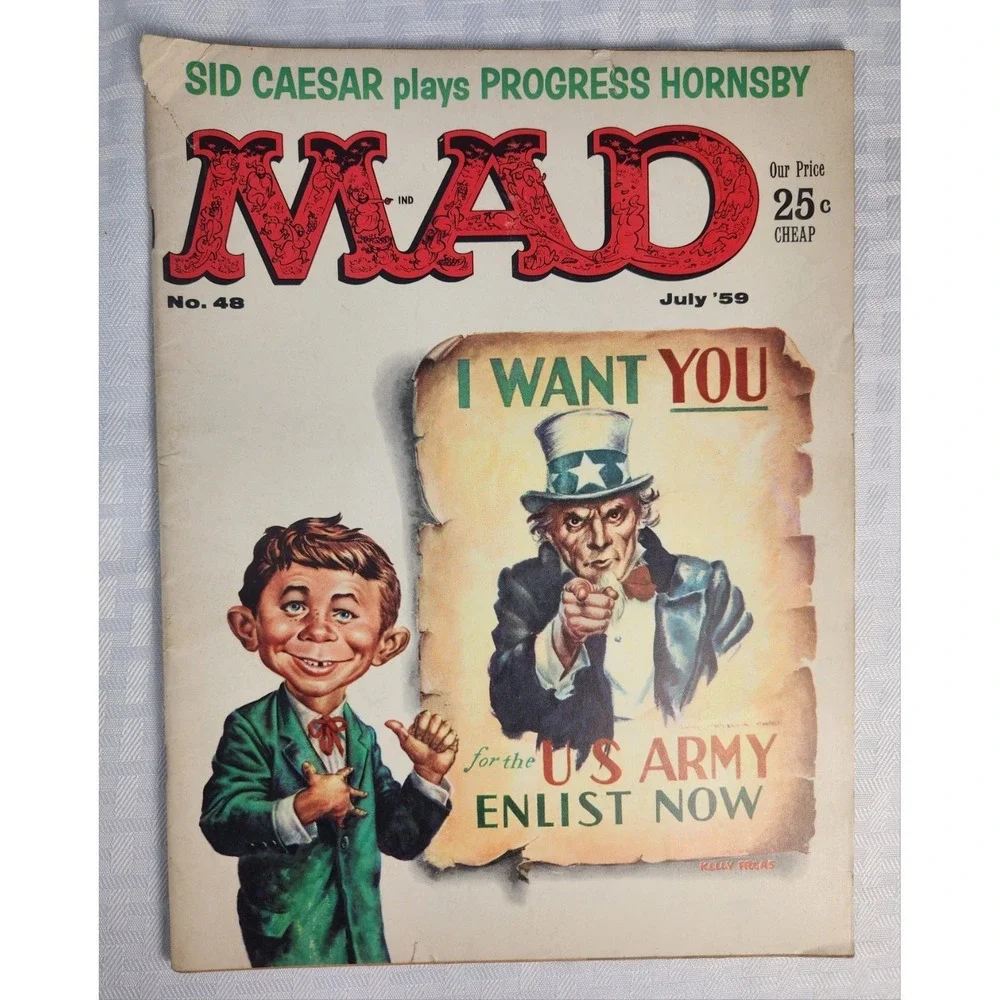MAD Magazine - Issue #48 July 1959 Illustrated Sid Caesar